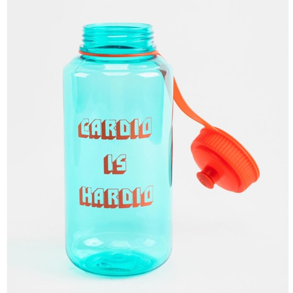 Francescas Turquoise Easy Sip Hydration Bottle Cardio is Hardio Water 34 Oz.